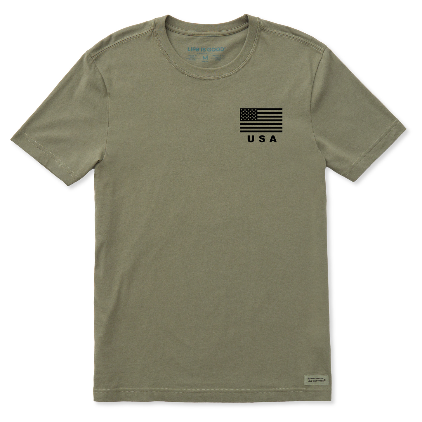 Men's Athletic USA Flag Short Sleeve Crusher-LITE Slim Fit Tee