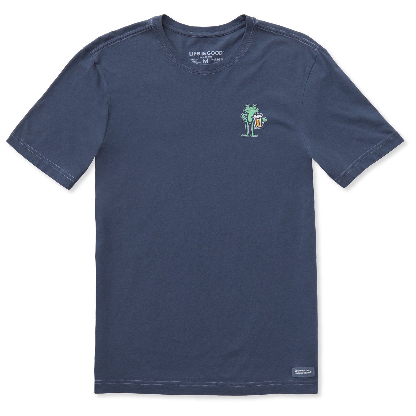 Men's Frog with Beer Short Sleeve Crusher-LITE Slim Fit Tee