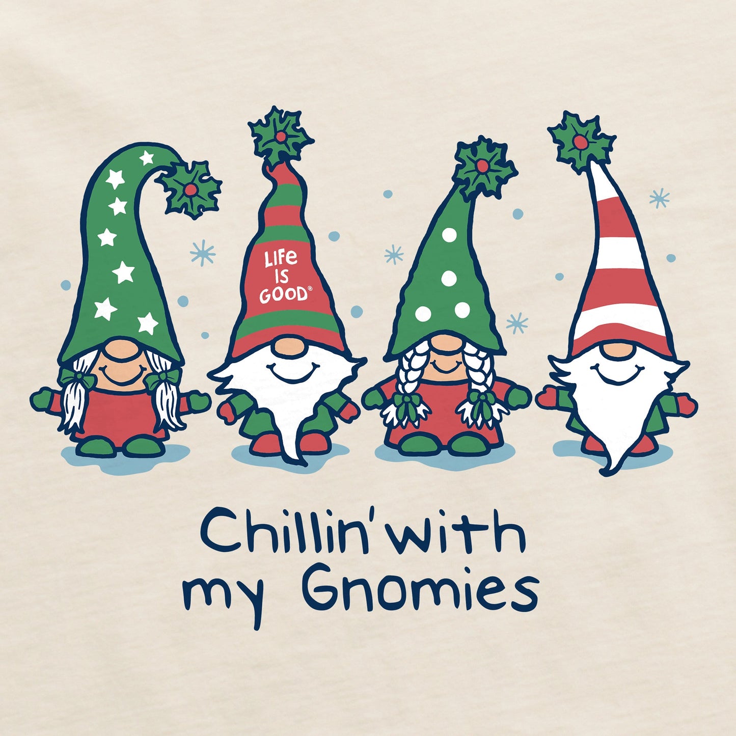 Women's Chillin' with my Gnomies Fam Long Sleeve Crusher Boxy Tee
