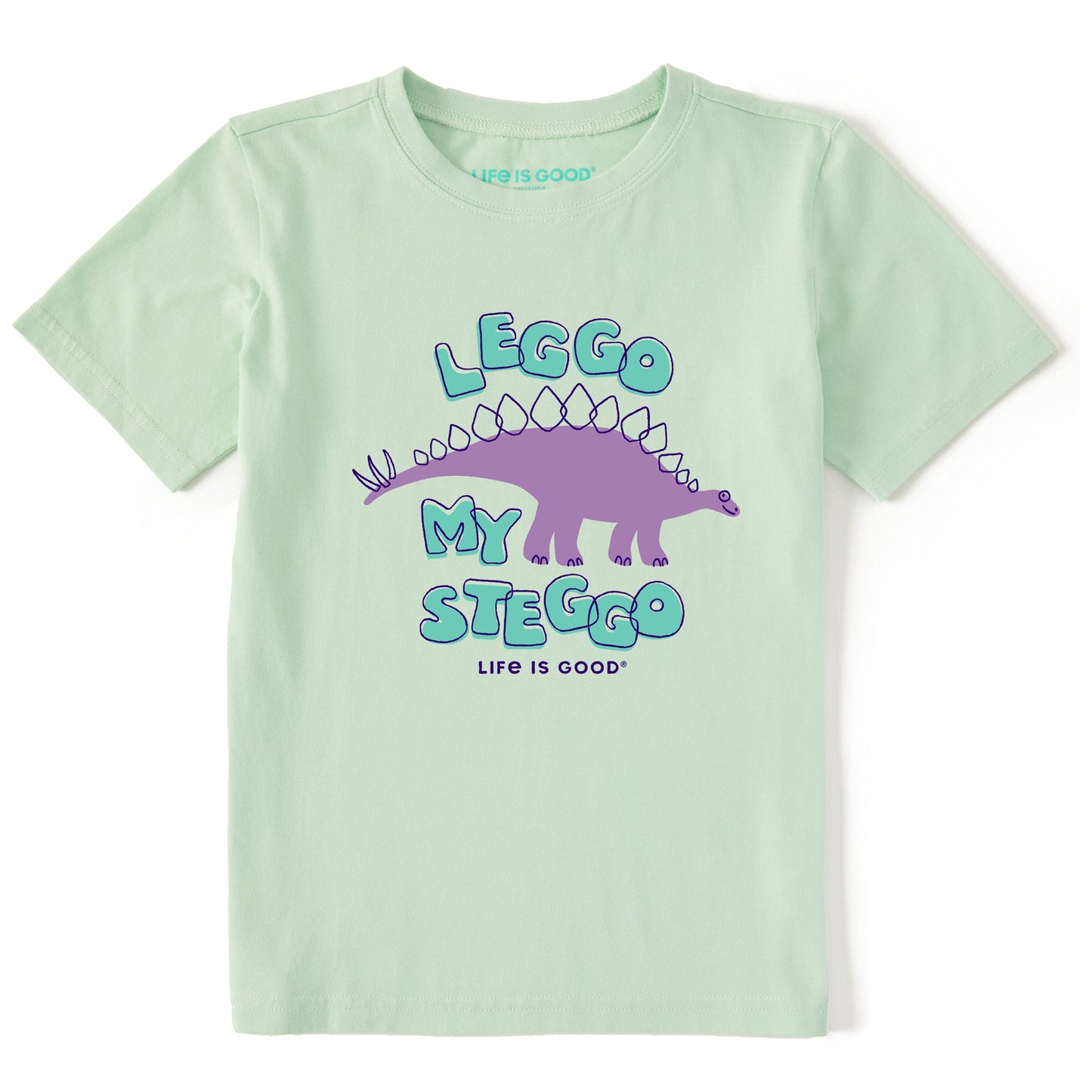 Kids Leggo My Steggo Stegosaurus Short Sleeve Crusher Tee