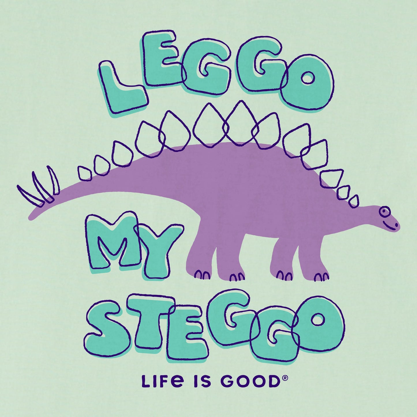 Kids Leggo My Steggo Stegosaurus Short Sleeve Crusher Tee