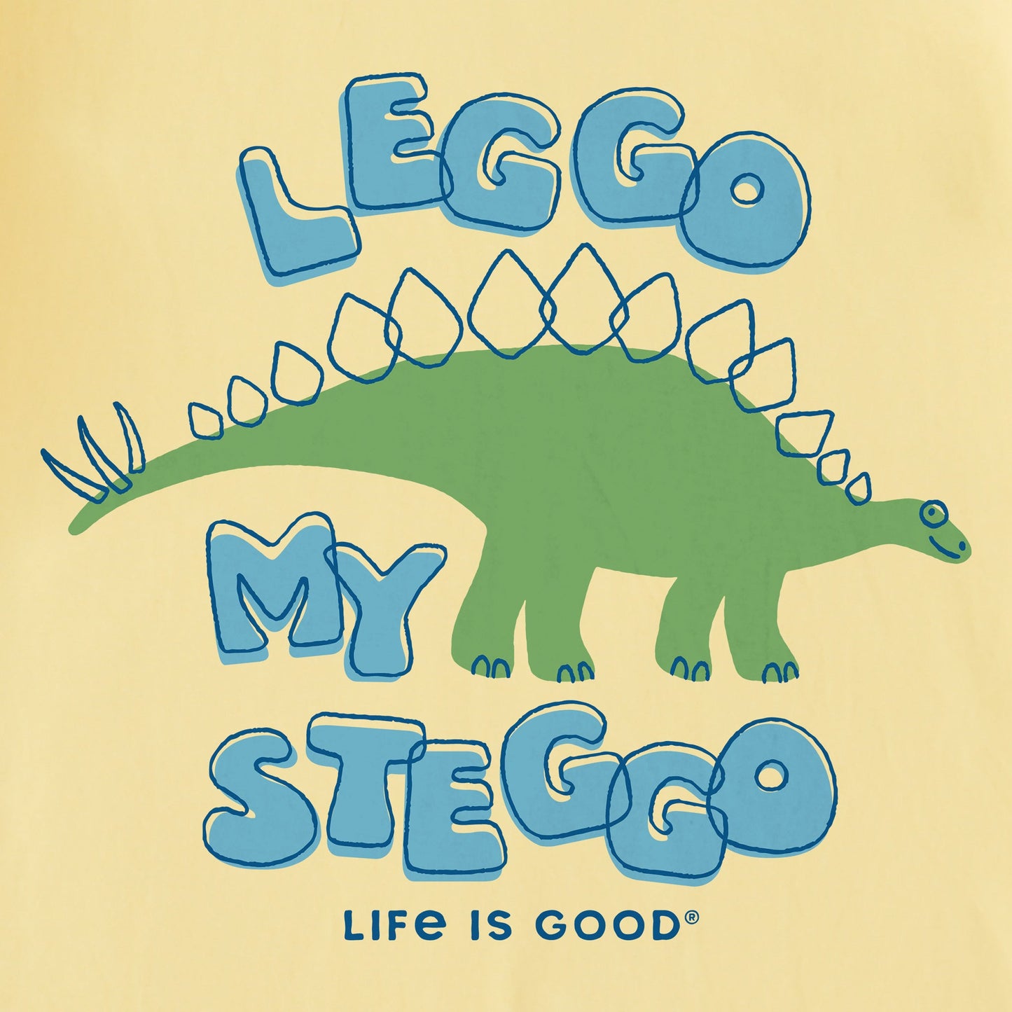 Kids Leggo My Steggo Stegosaurus Short Sleeve Crusher Tee