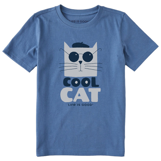 Kids Cool Cat, Sunglasses Short Sleeve Crusher Tee