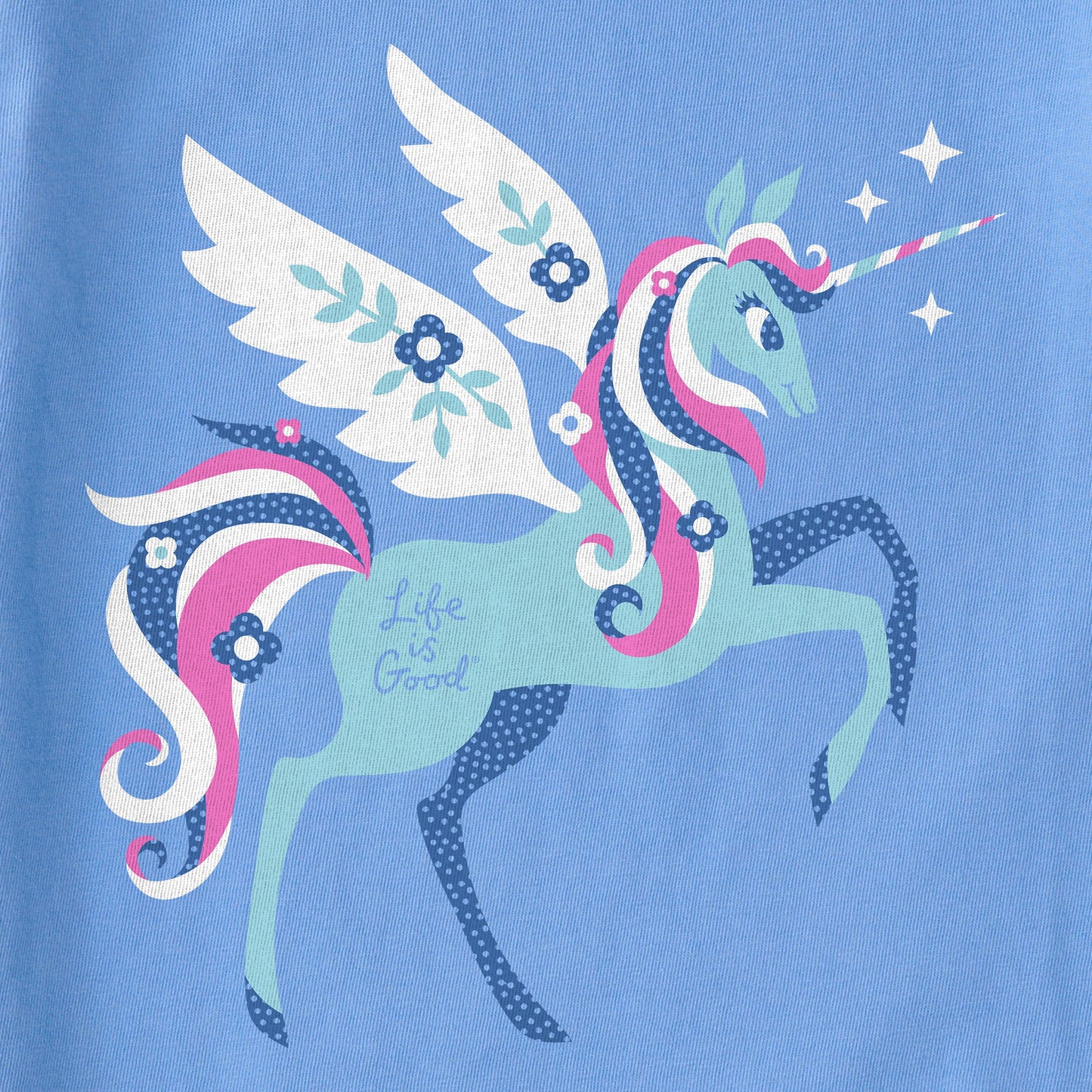Kids Flying Unicorn Short Sleeve Crusher Tee