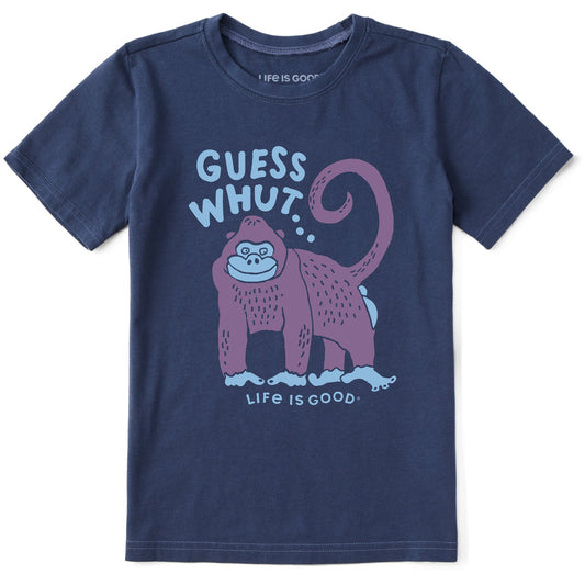 Kids Guess What? Monkey Butt Short Sleeve Crusher Tee