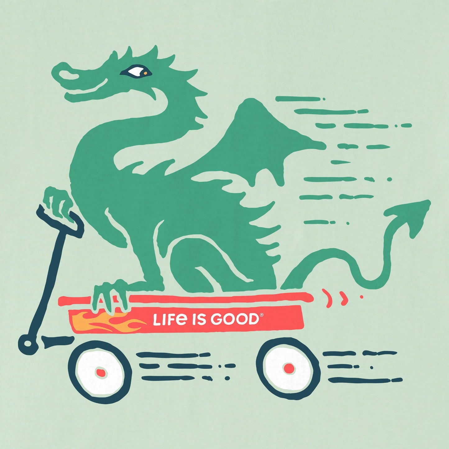 Kids Dragon in a Wagon Short Sleeve Crusher Tee