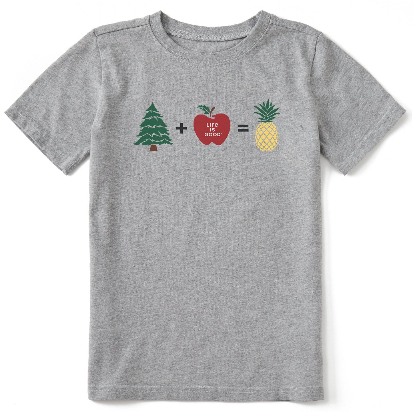 Kids Pine + Apple = Pineapple Short Sleeve Crusher Tee