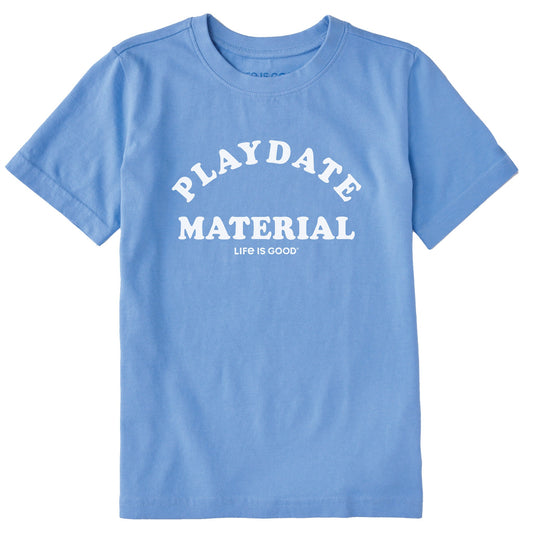 Kids Playdate Material Short Sleeve Crusher Tee