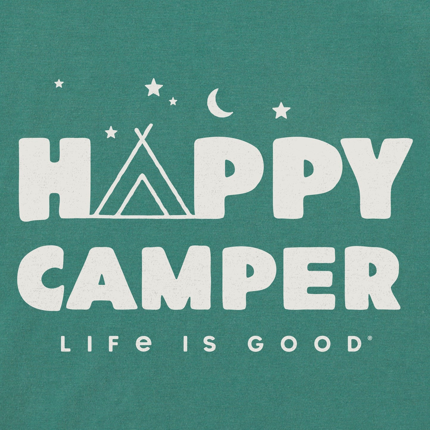 Women's Happy Camper Tent Night Short Sleeve Crusher Boxy Tee