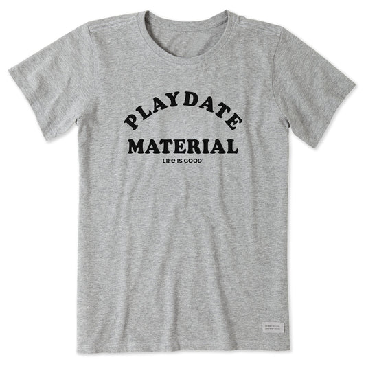Women's Playdate Material Short Sleeve Crusher Tee
