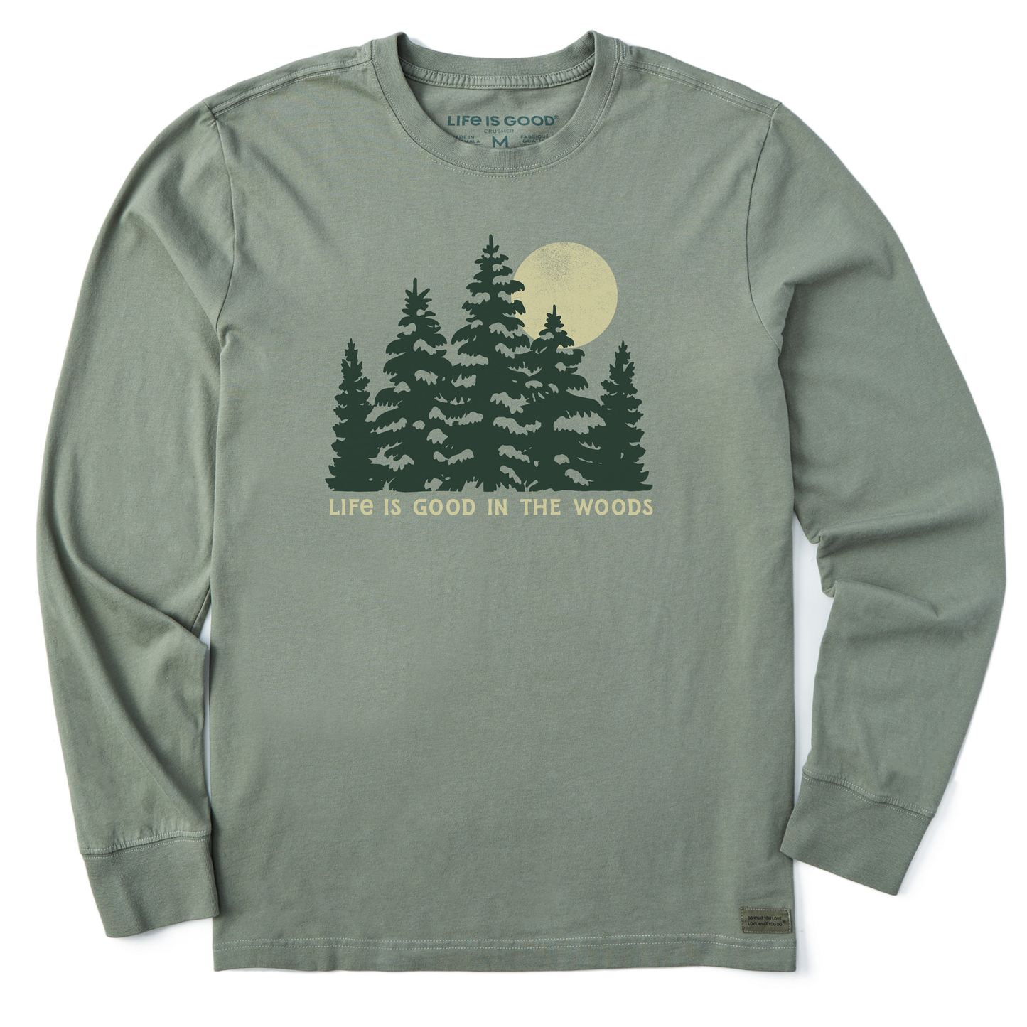 Men's Life is Good in the Woods Long Sleeve Crusher Tee