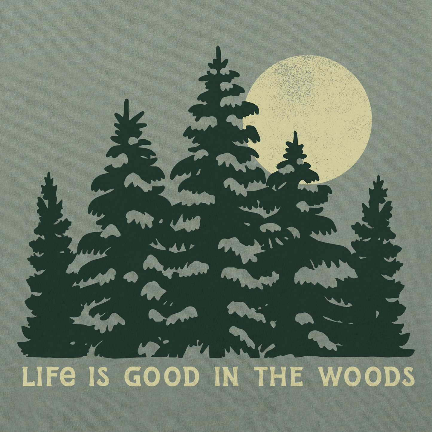 Men's Life is Good in the Woods Long Sleeve Crusher Tee
