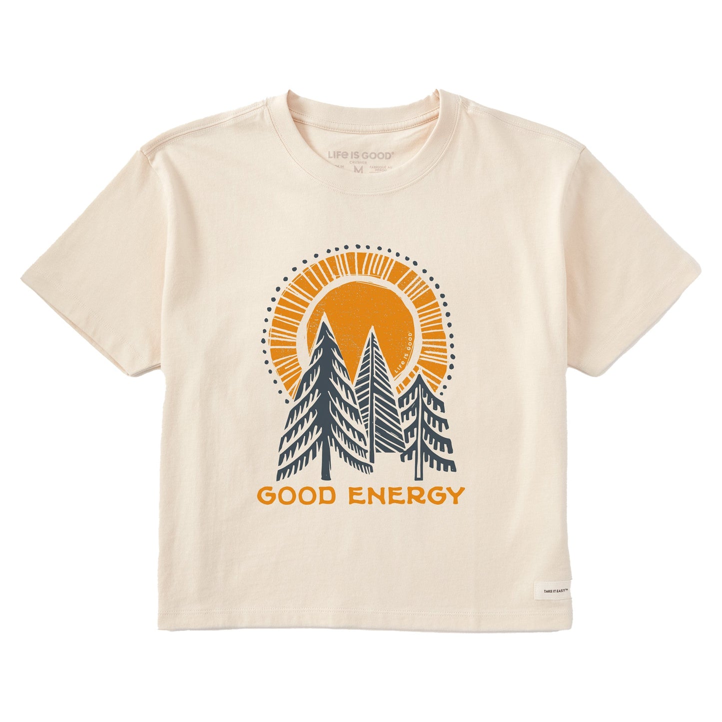 Women's Good Energy Trees Short Sleeve Crusher Boxy Tee