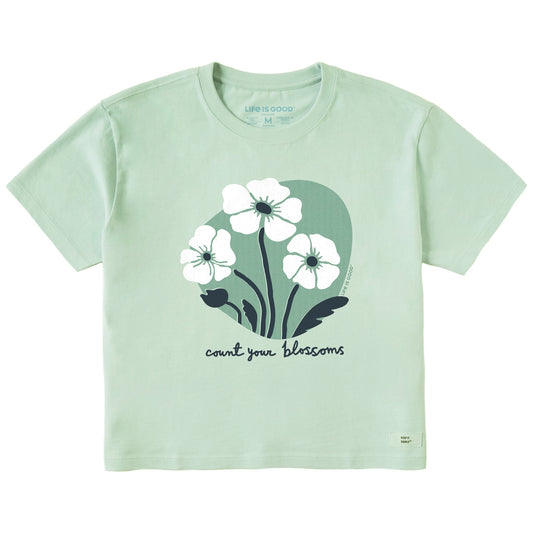 Women's Count Your Blossoms Trio Short Sleeve Crusher Boxy Tee