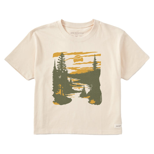 Women's A River Runs Through It Short Sleeve Crusher Boxy Tee