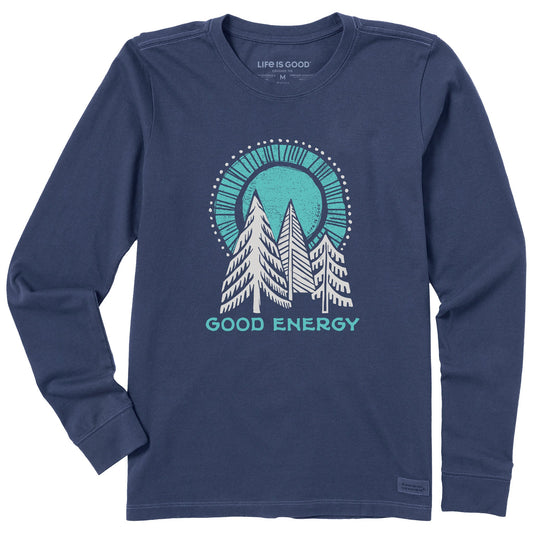 Women's Good Energy Trees Long Sleeve Crusher Tee
