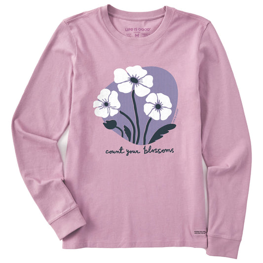Women's Count Your Blossoms Trio Long Sleeve Crusher Tee