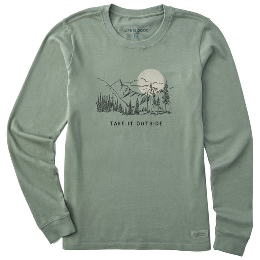 Women's Take it Outside Sketch Mountain Long Sleeve Crusher Tee