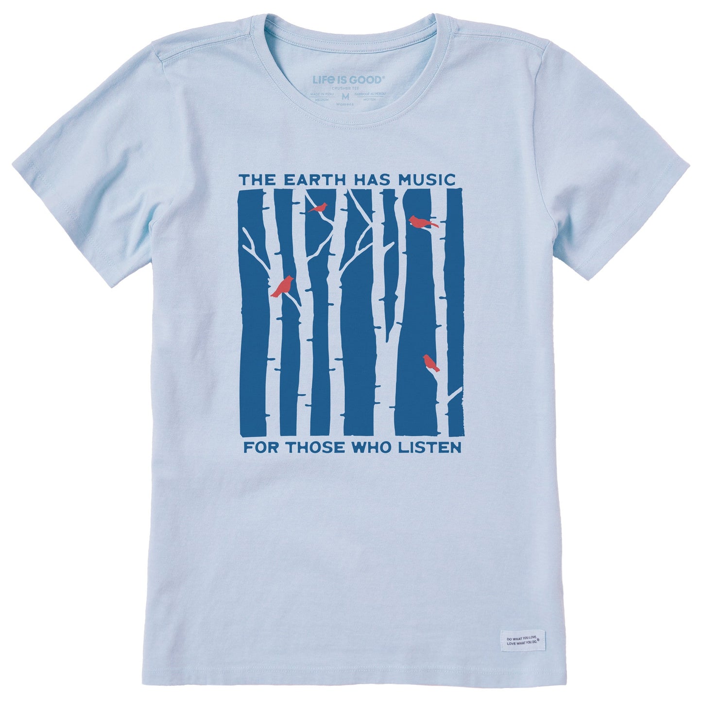 Women's The Earth Has Music and Trees Short Sleeve Crusher Tee