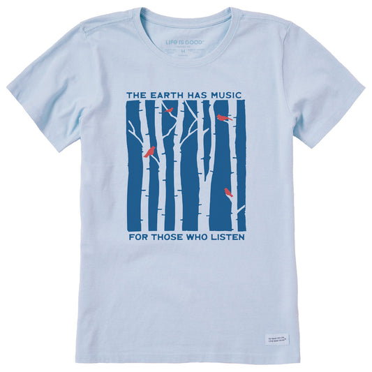 Women's The Earth Has Music and Trees Short Sleeve Crusher Tee