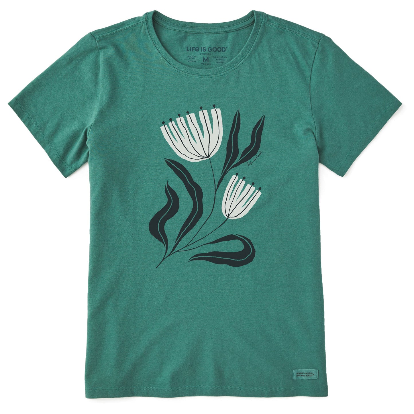 Women's Rustic Flowers Short Sleeve Crusher Tee