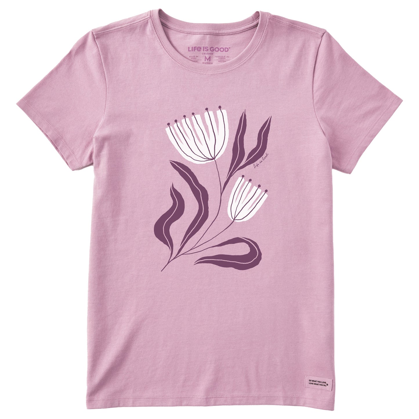 Women's Rustic Flowers Short Sleeve Crusher Tee