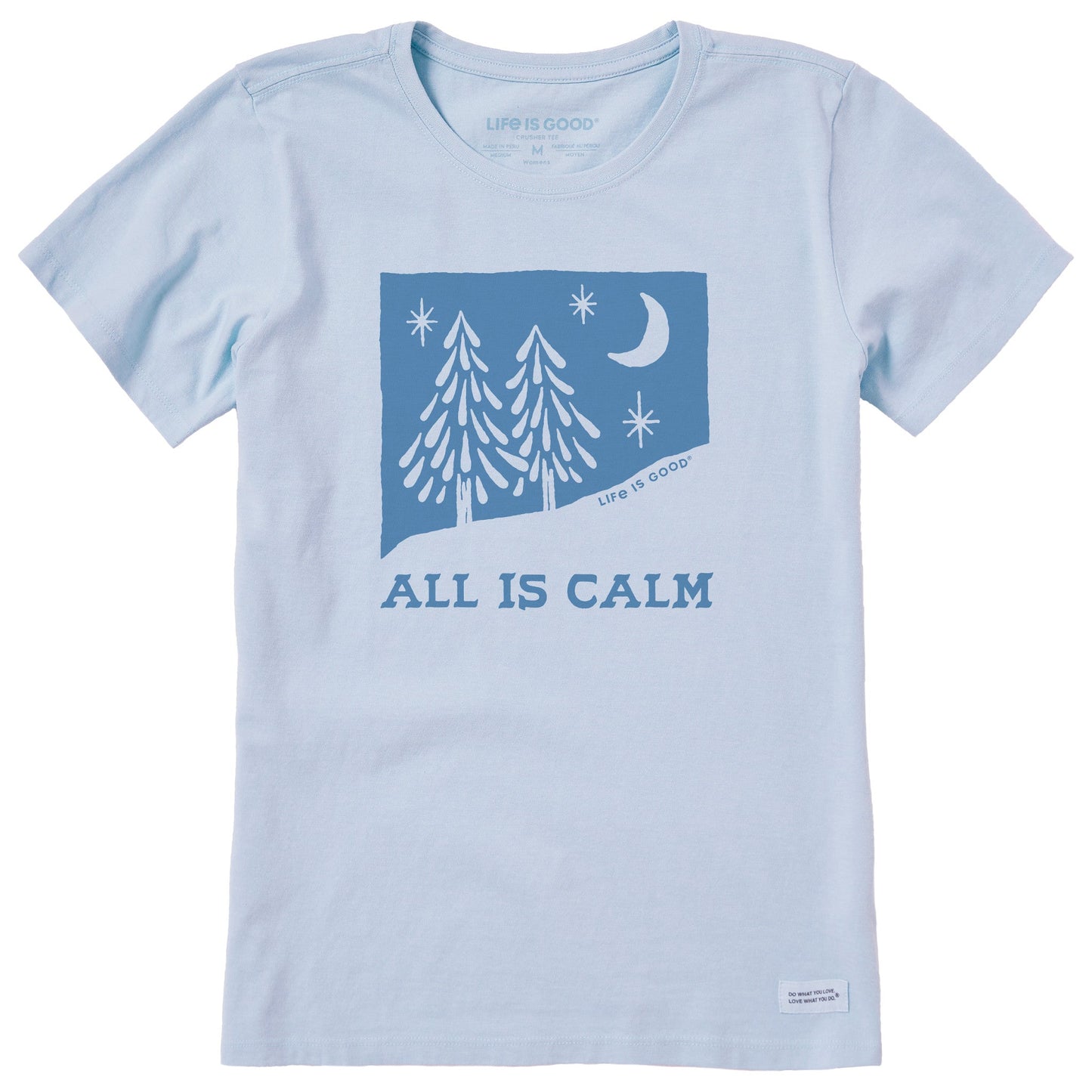 Women's All is Calm Snowy Pines Short Sleeve Crusher Tee
