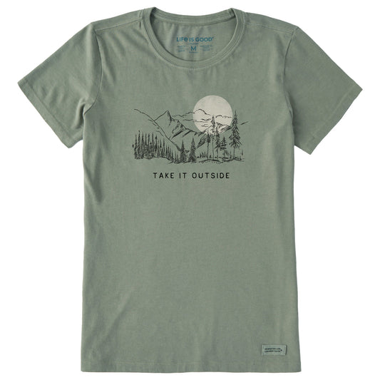 Women's Take it Outside Sketch Mountain Short Sleeve Crusher Tee