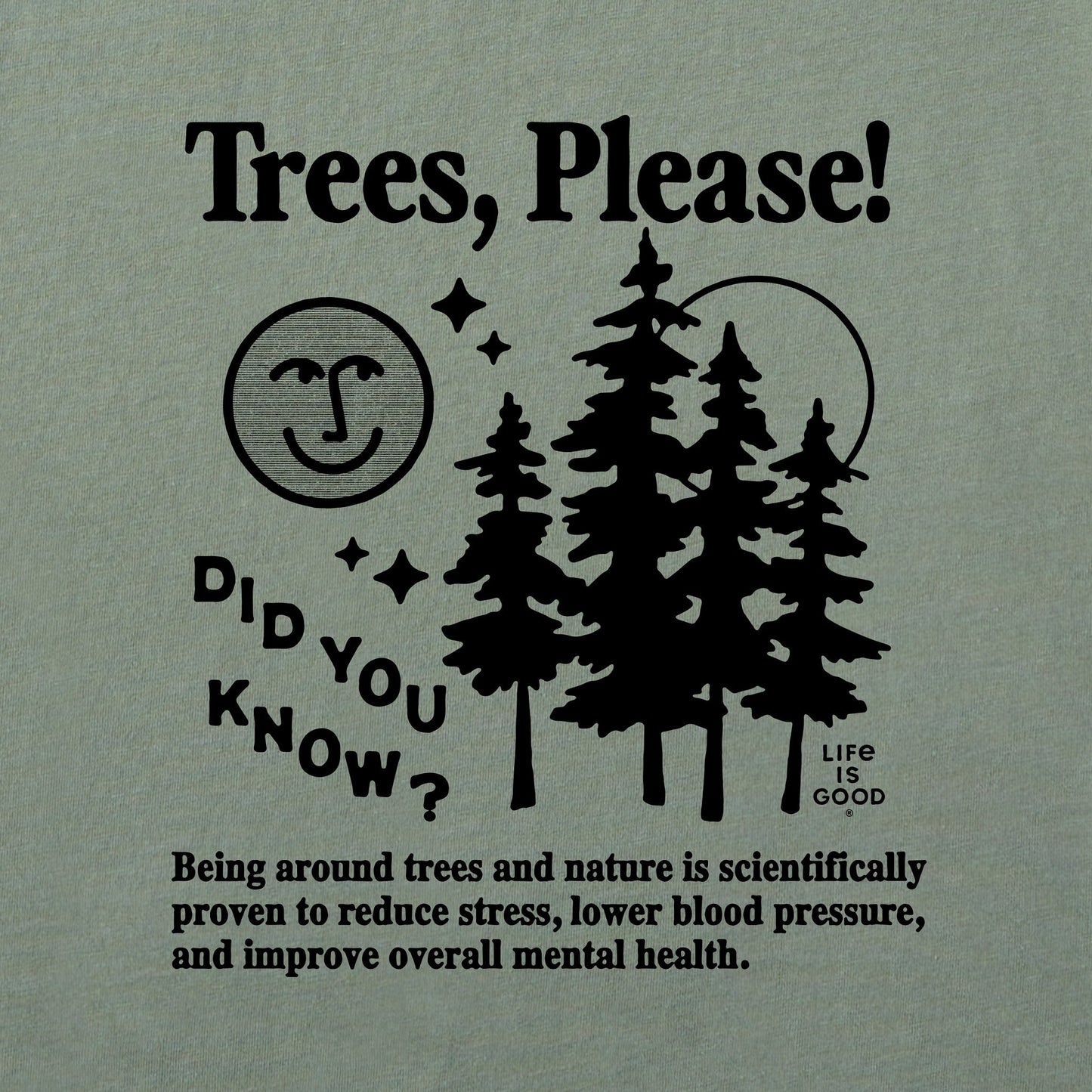 Men's Trees, Please! Long Sleeve Crusher Tee
