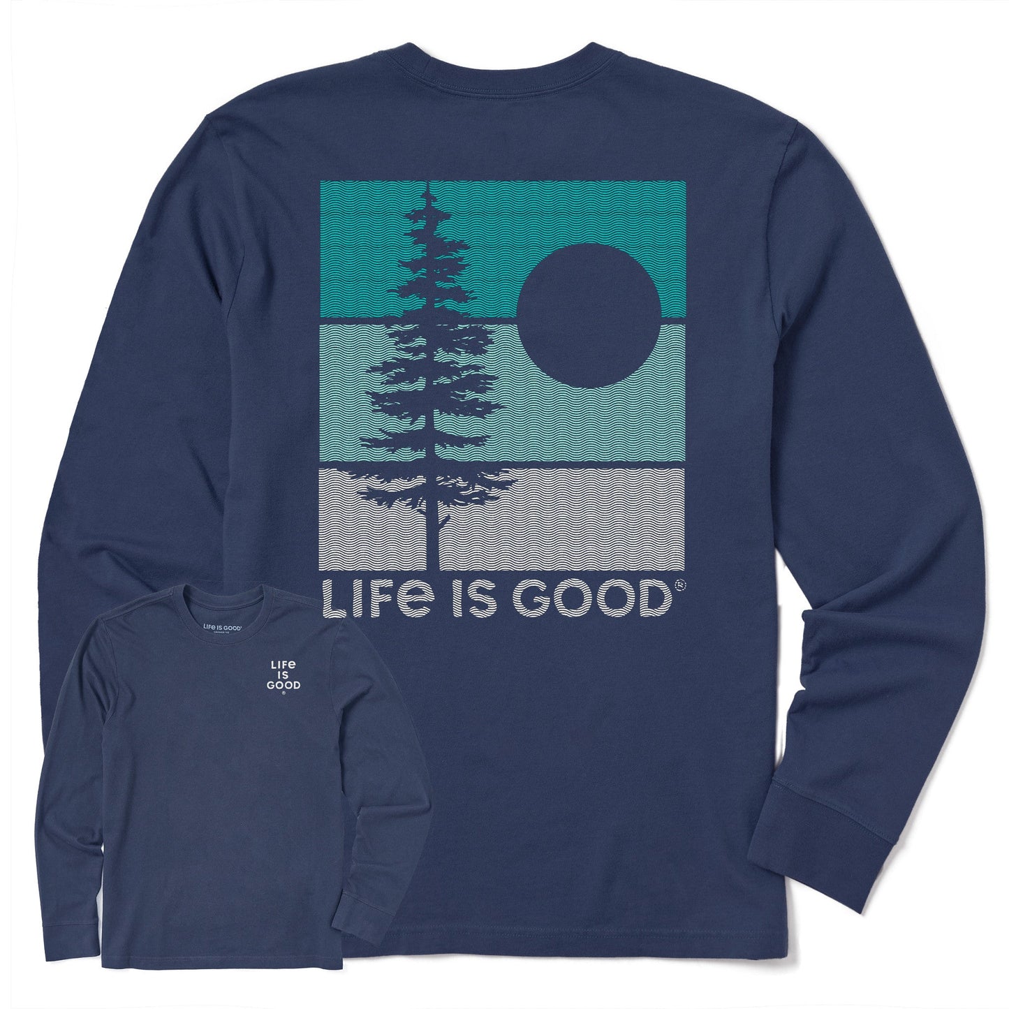 Men's Lone Pine Sunset Long Sleeve Crusher Tee