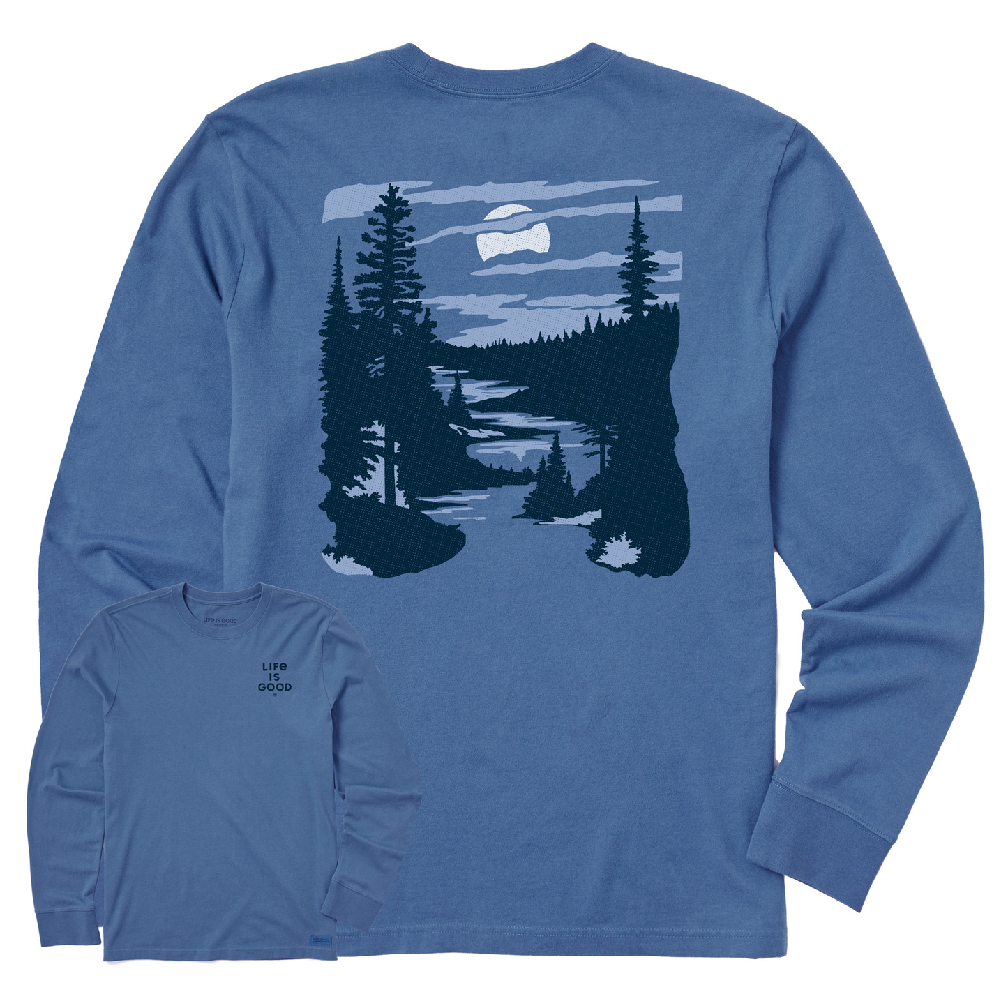 Men's A River Runs Through It Long Sleeve Crusher Tee