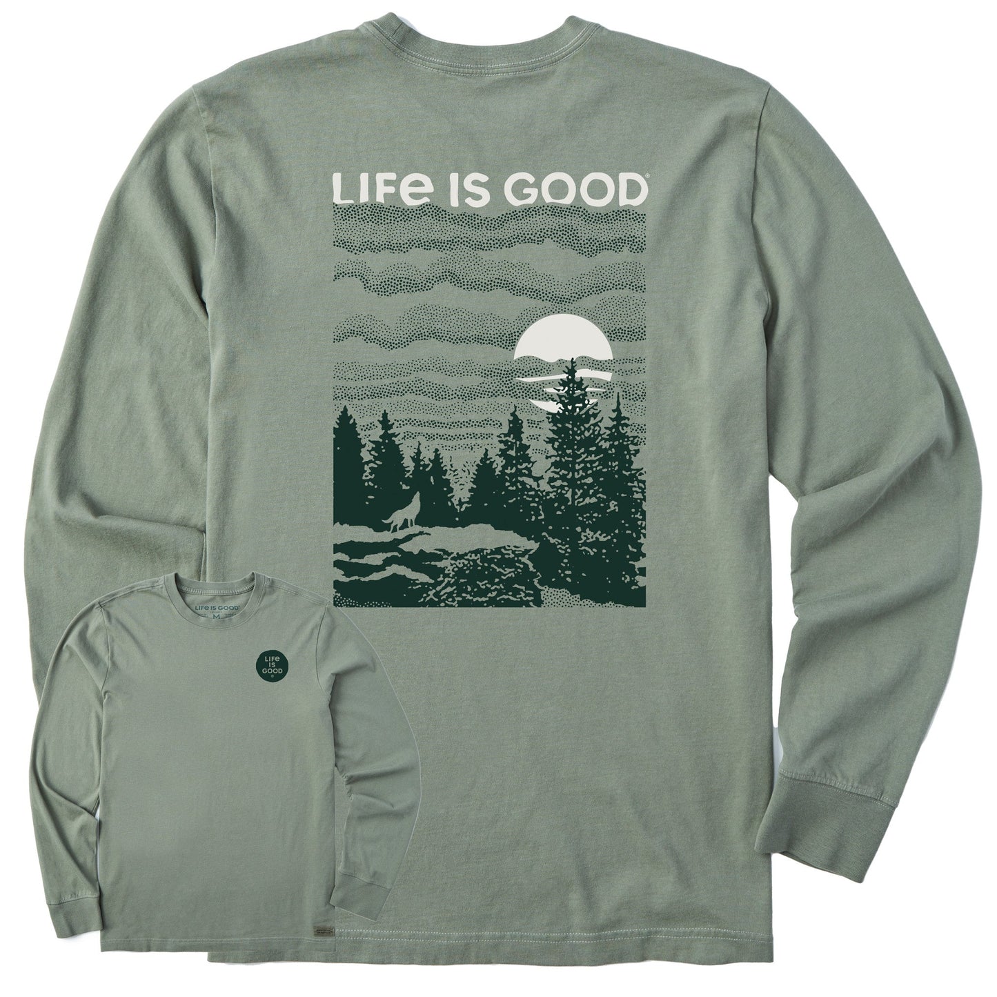 Men's Solace of the Wolf Long Sleeve Crusher Tee