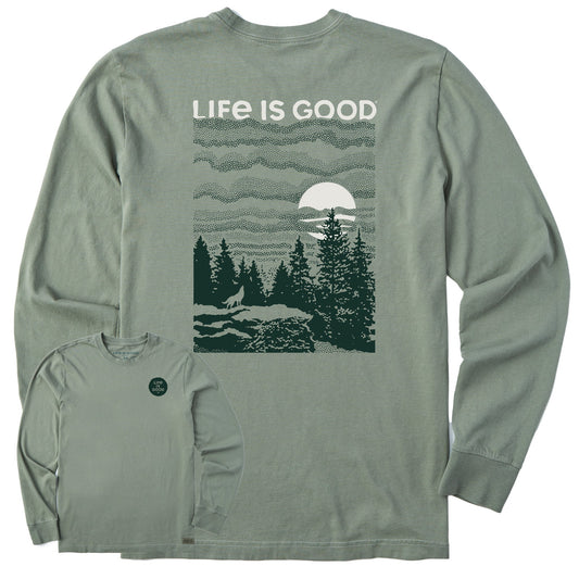 Men's Solace of the Wolf Long Sleeve Crusher Tee
