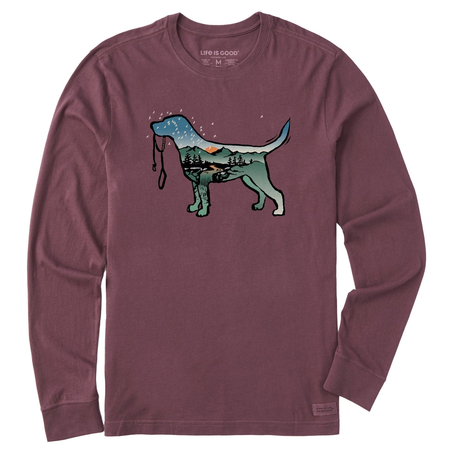 Men's Macro Micro Dogscape Long Sleeve Tee