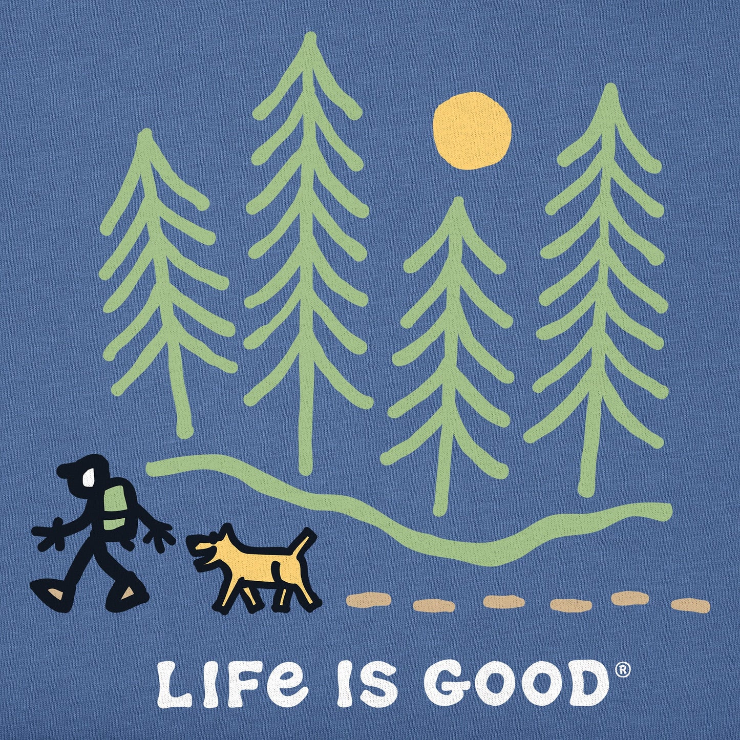 Men's Hiking through the Woods Long Sleeve Tee