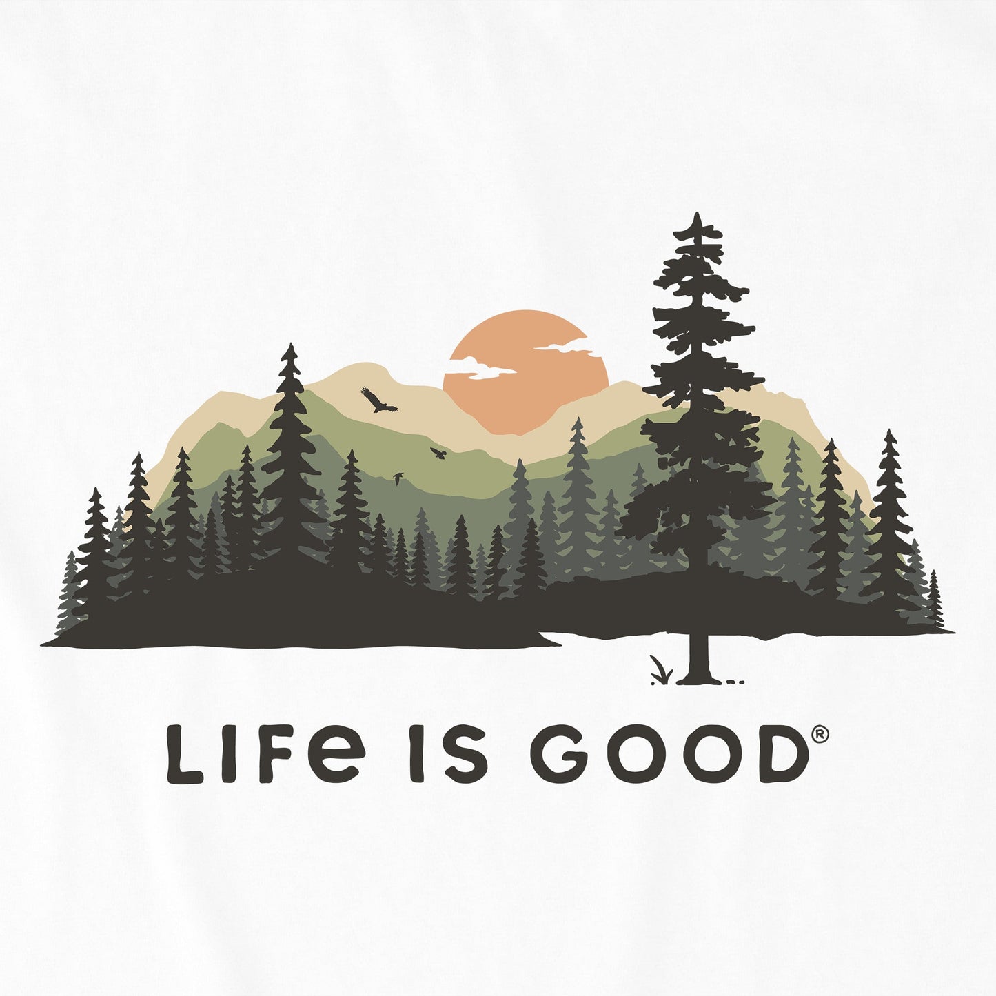 Men's Evergreen Silhouette Long Sleeve Crusher Tee