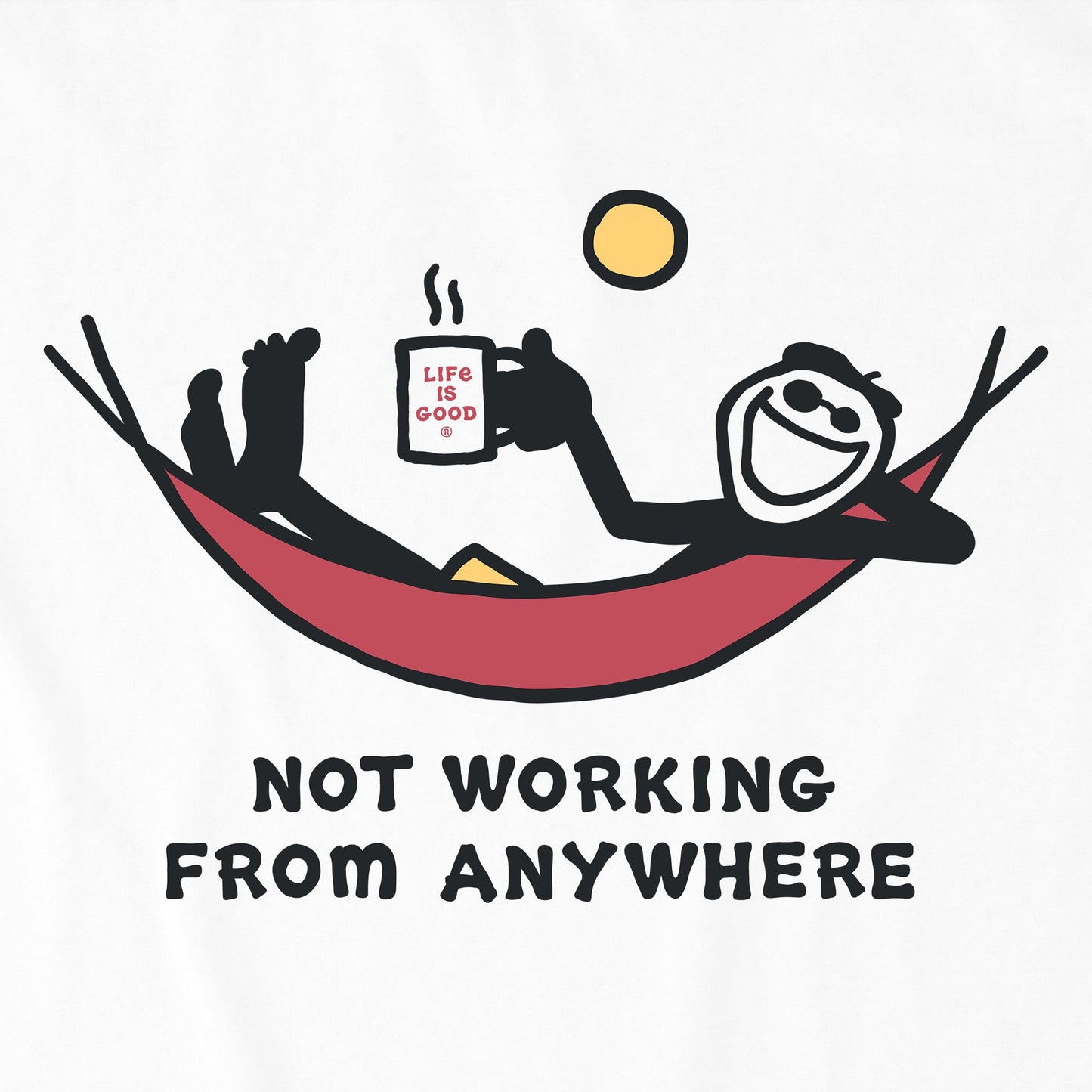 Men's Not Working Hammock Long Sleeve Crusher Tee