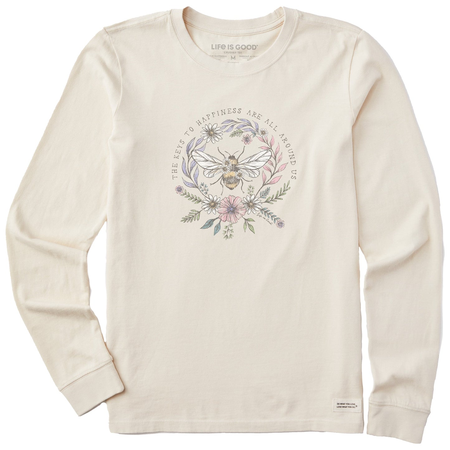 Women's Bee Happiness All Around Long Sleeve Crusher Tee