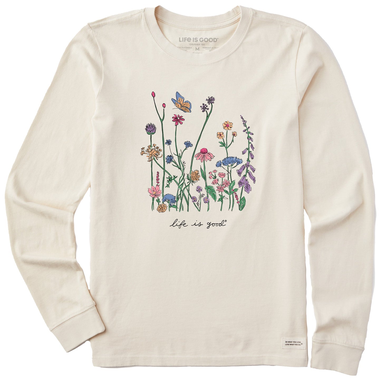 Women's Realaxed Wildflowers Long Sleeve Crusher Tee