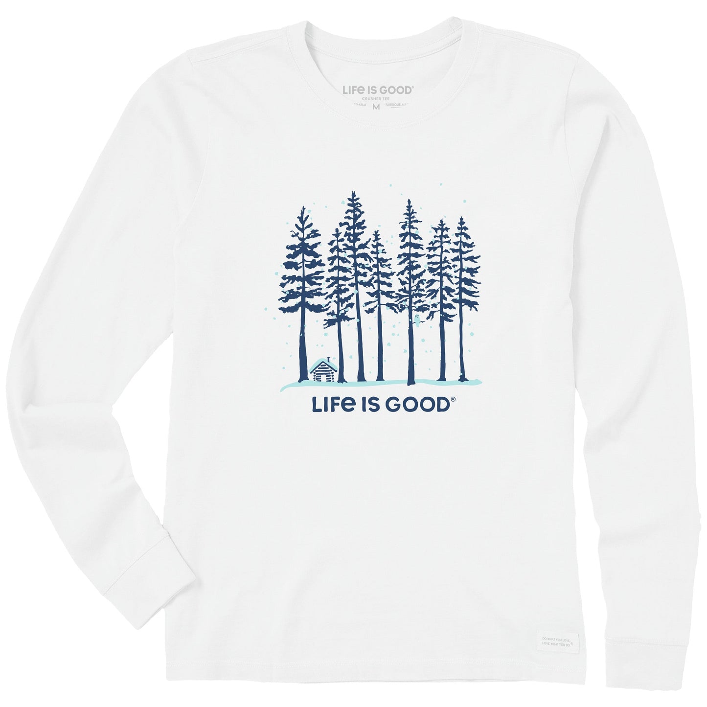 Women's Snowy Owl Tall Pines Long Sleeve Crusher Tee