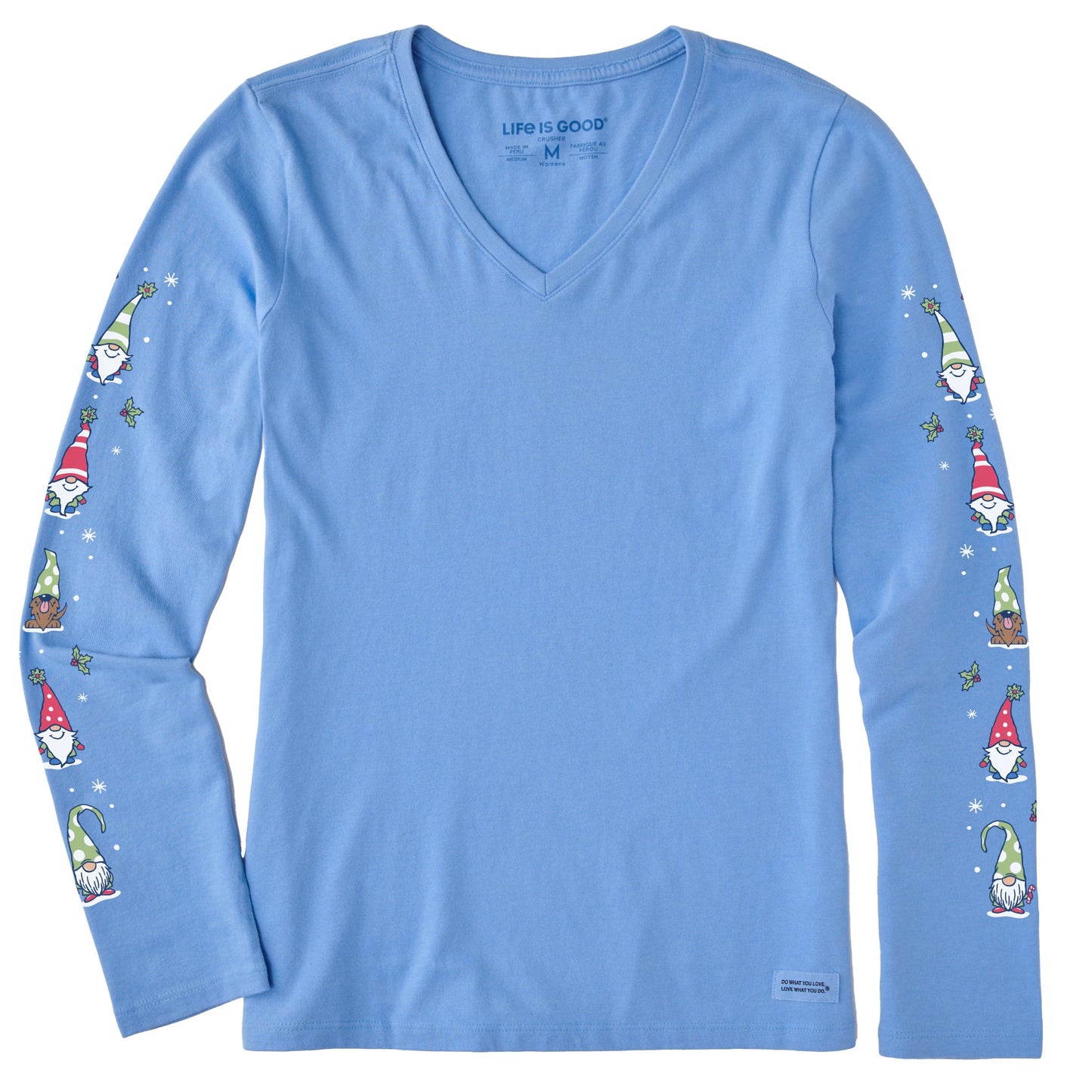 Women's Winter Gnomies Long Sleeve Crusher Vee