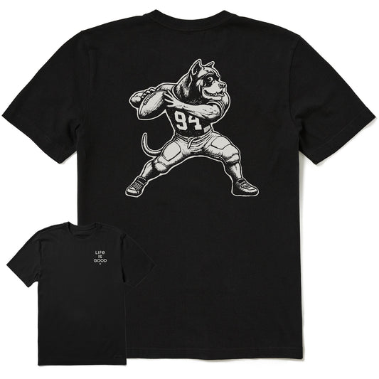 Men's Bert's Cane Corso w Football Short Sleeve Crusher Tee