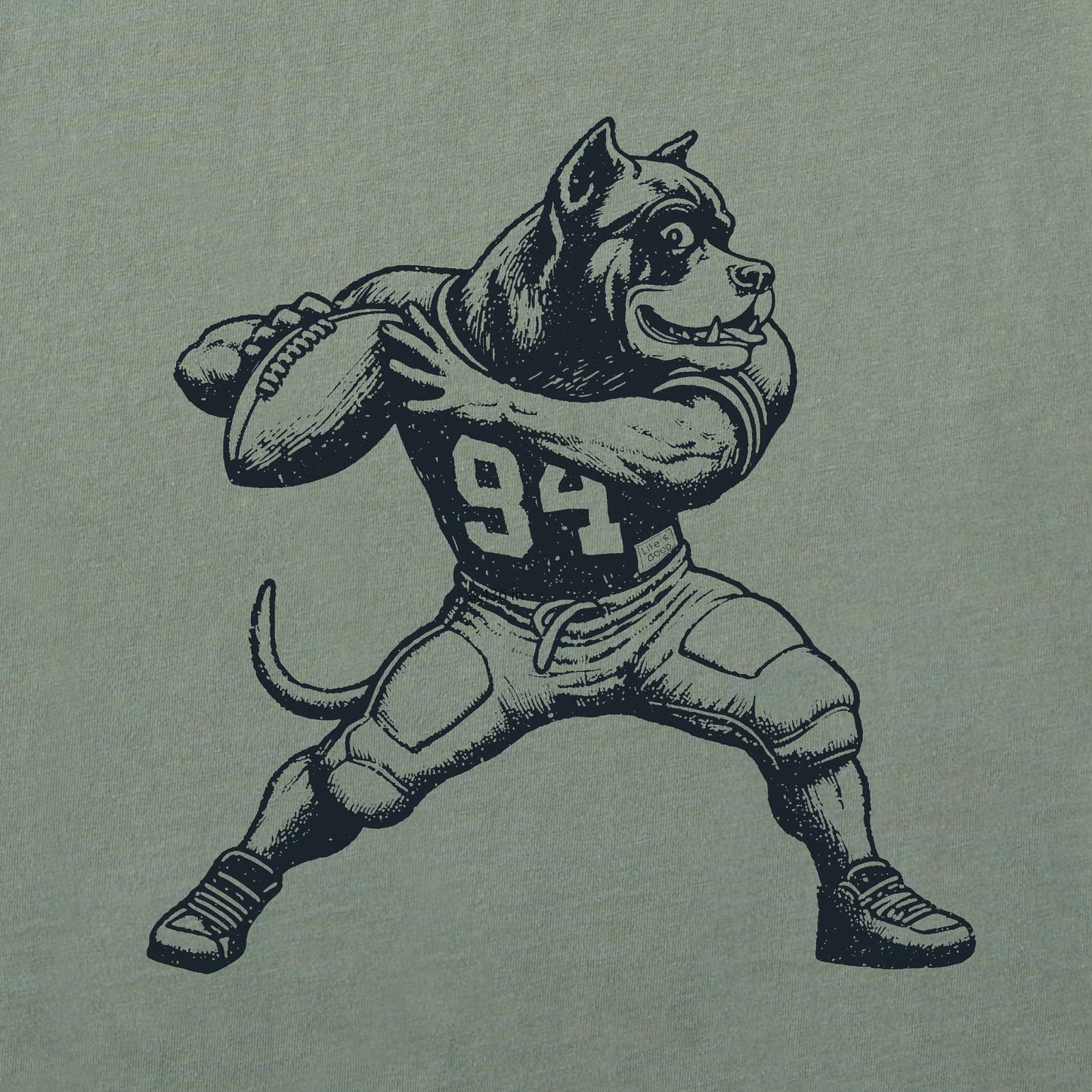 Men's Bert's Cane Corso w Football Short Sleeve Crusher Tee