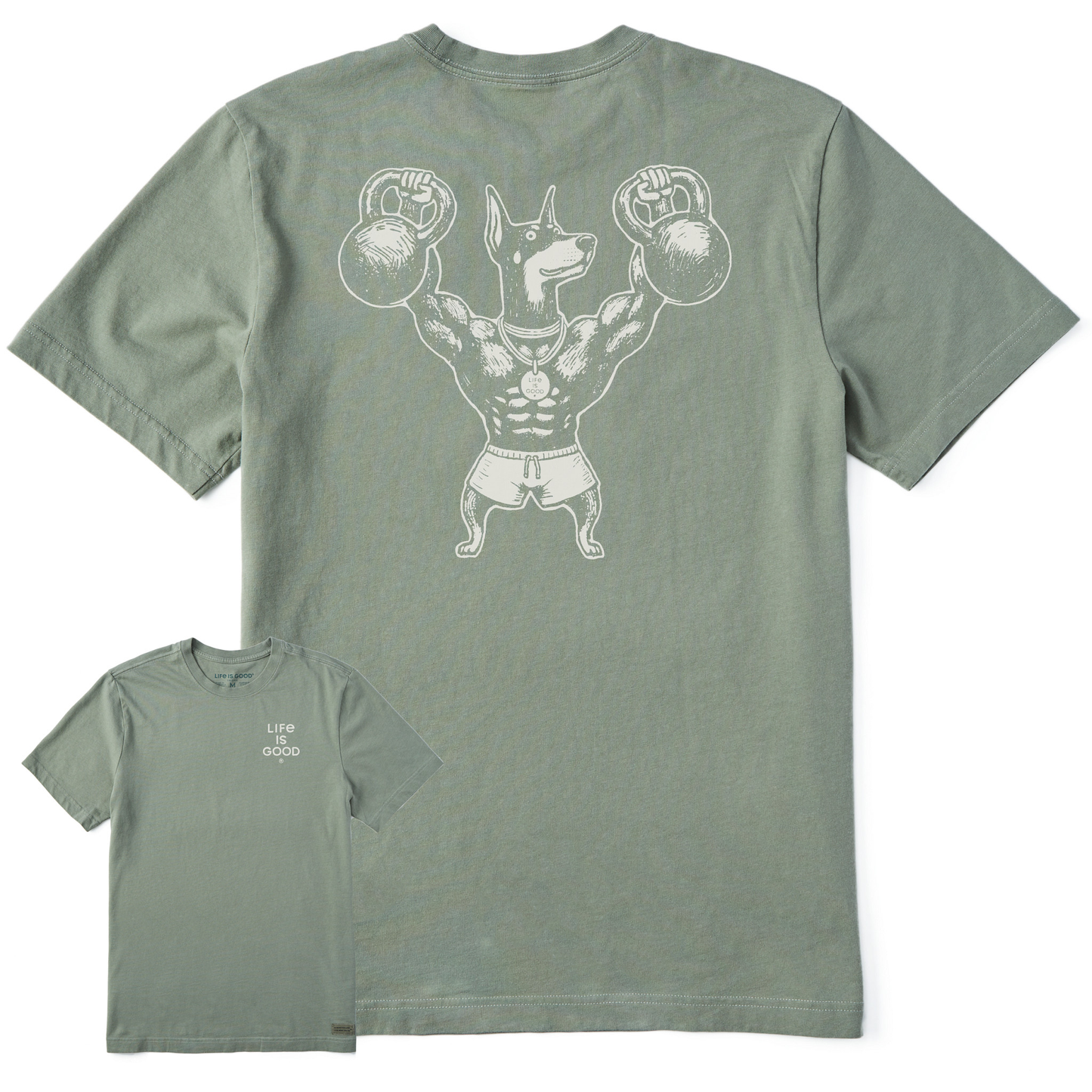 Men's Bert's Dobie w Kettlebell Short Sleeve Crusher Tee