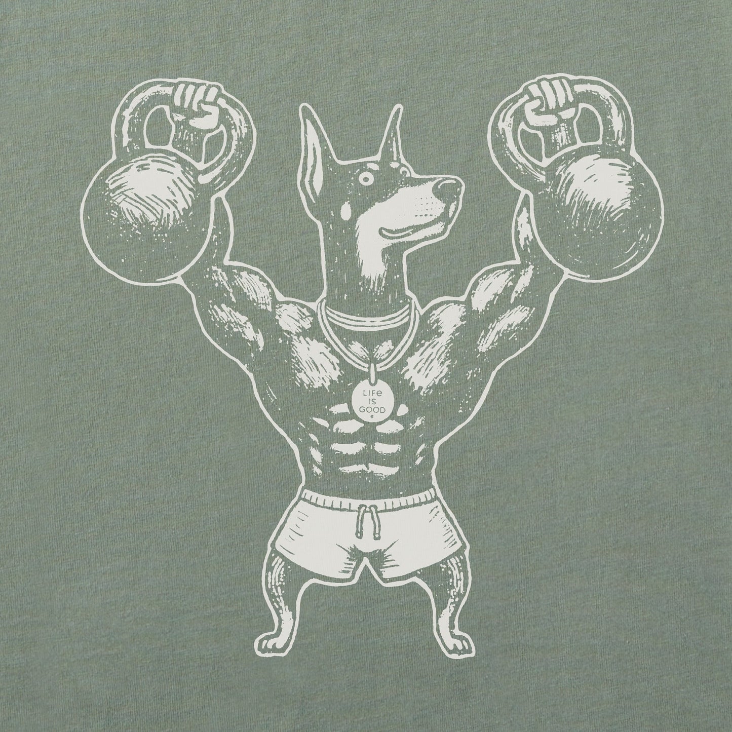 Men's Bert's Dobie w Kettlebell Short Sleeve Crusher Tee