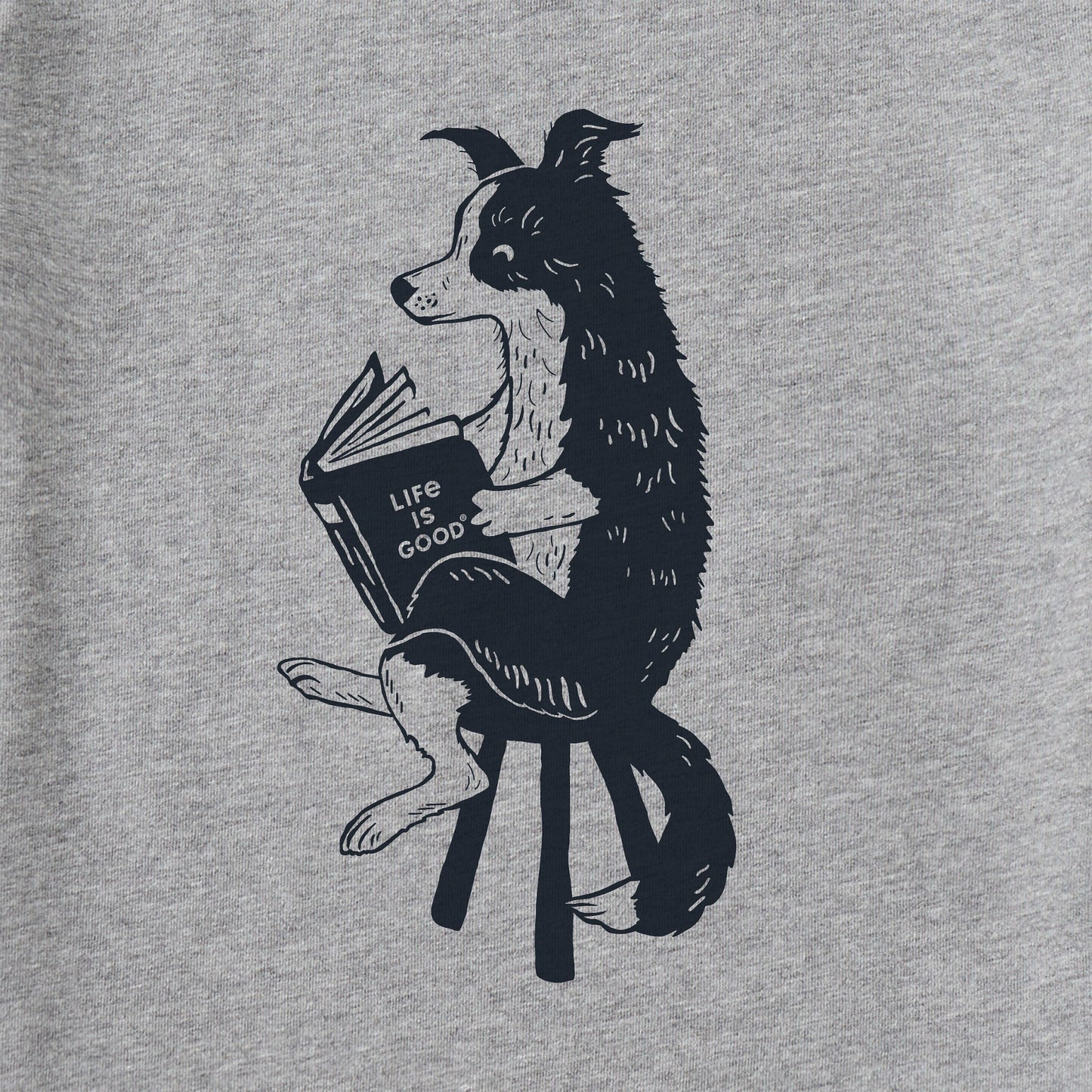 Men's Bert's Collie with Book Short Sleeve Crusher Tee