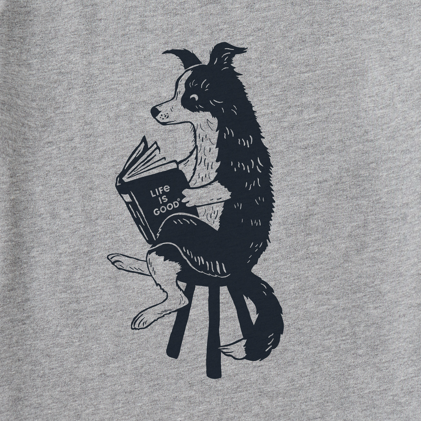 Men's Bert's Collie with Book Short Sleeve Crusher Tee