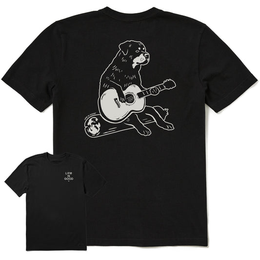 Men's Bert's Rottie with Guitar Short Sleeve Crusher Tee