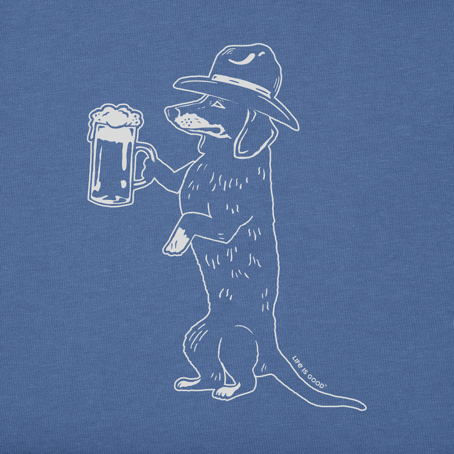 Men's Bert's Dachshund w Beer Short Sleeve Crusher Tee