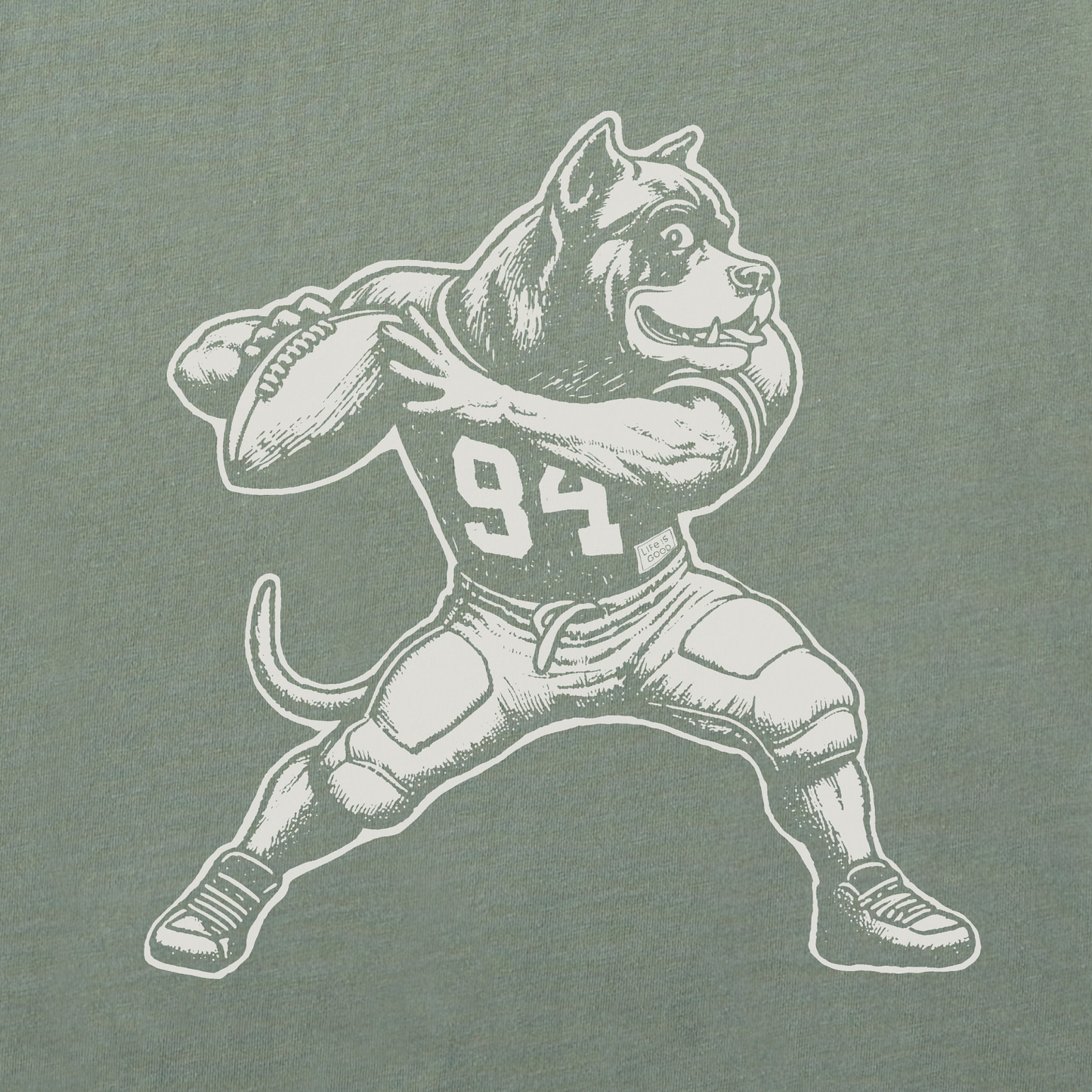 Women's Bert's Cane Corso w Football Short Sleeve Crusher Boxy Tee